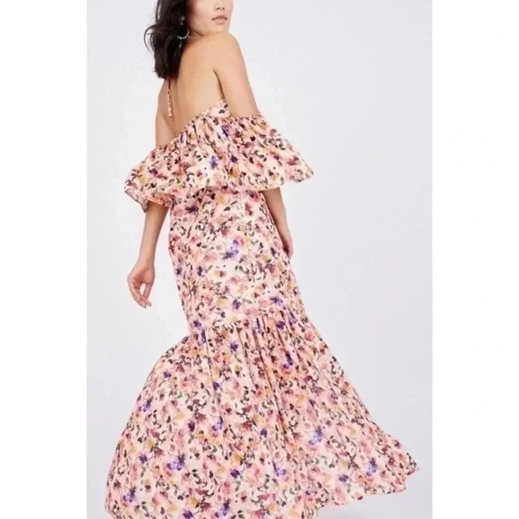 Catherine Malandrino off shoulder halter tiered dress medium - Picture 3 of 10